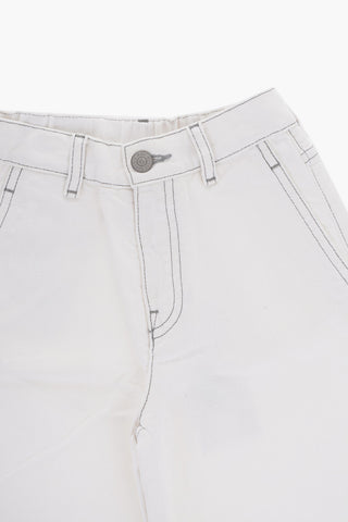 MM6 Solid Flared Jeans with Visible Seams