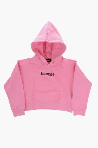 Solid Color Hoodie with Printed Logo