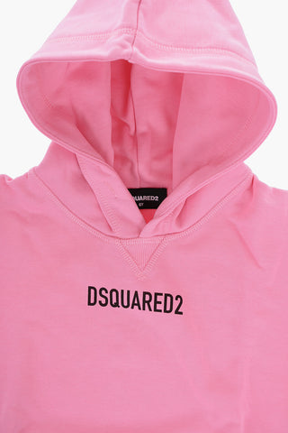 Solid Color Hoodie with Printed Logo