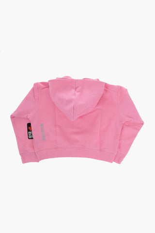 Solid Color Hoodie with Printed Logo