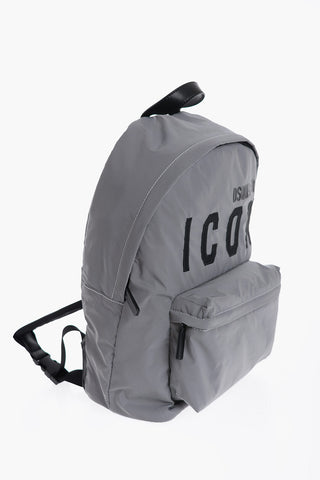 ICON Zaino a Tinta Unita con Logo in Rilievo