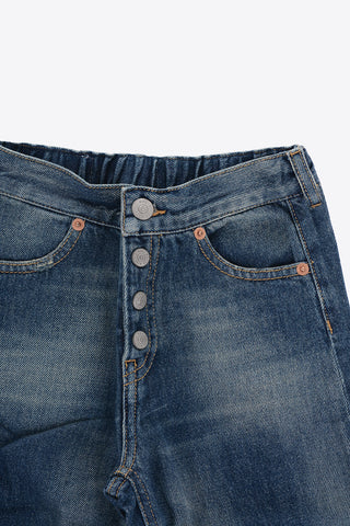 MM6 Jeans Effetto Vintage co Bottoni Logati
