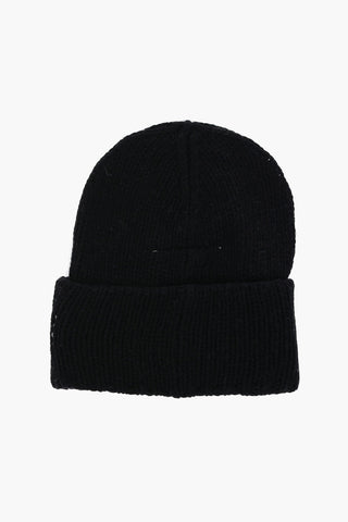 MM6 Wool Blend Beanie with Contrasting Logo