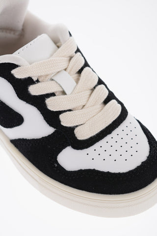 Two-Tone Leather and Suede S-UKIYO Low-Top Sneakers