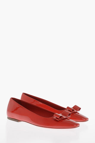 Patent Leather ANZ Ballet Flats with Front Bow