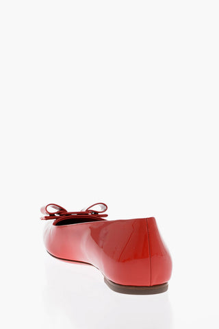 Patent Leather ANZ Ballet Flats with Front Bow