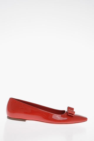 Patent Leather ANZ Ballet Flats with Front Bow