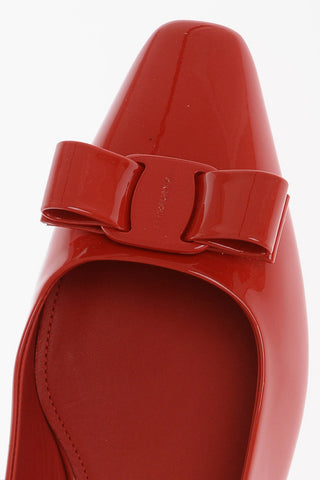 Patent Leather ANZ Ballet Flats with Front Bow