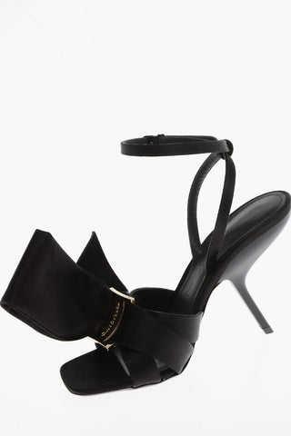 Sandali in Satin HELENA con Fiocco Frontale 10,5cm