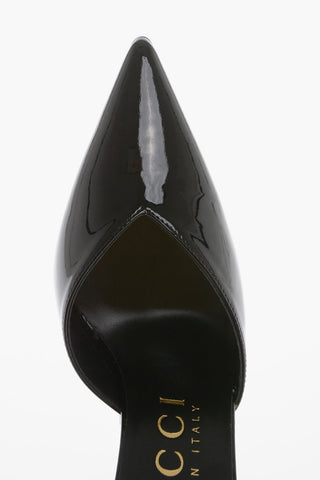 Patent Leather Pumps with Lace-up Detail 10cm