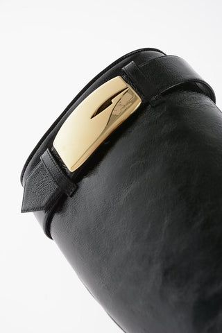 Naplack Patent Leather Boots with Strap