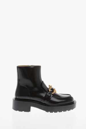 Leather Ankle Boots MONSIEUR with Rubber Sole