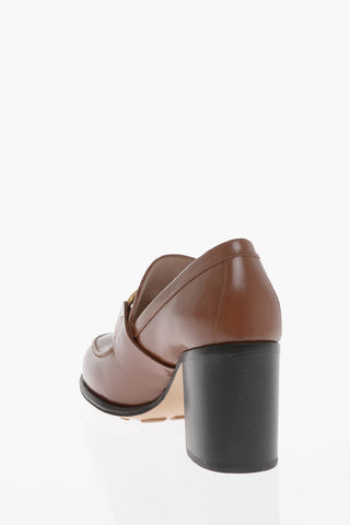 Leather MONSIEUR Loafers with Front Morset 6cm