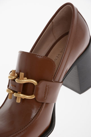 Leather MONSIEUR Loafers with Front Morset 6cm