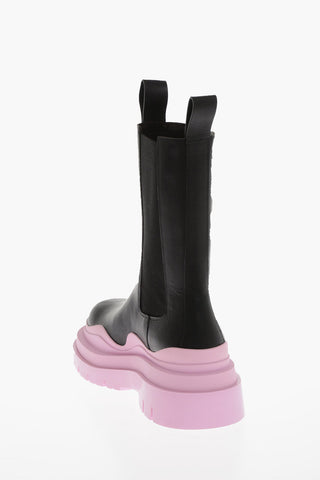 Contrasting Sole TIRE Chelsea Booties