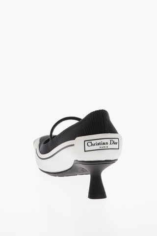 Pumps Mary-Jane in Tessuto con Dettaglio in Gomma 4cm