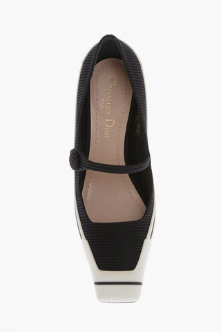 Pumps Mary-Jane in Tessuto con Dettaglio in Gomma 4cm