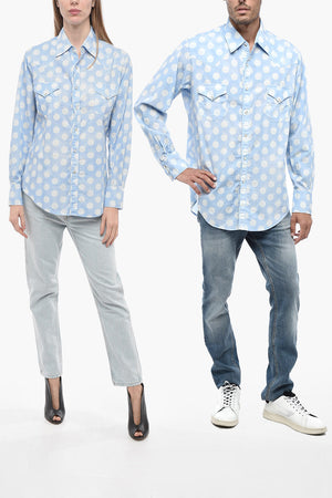 Polka-Dot Shirt UNISEX with Double Pocket