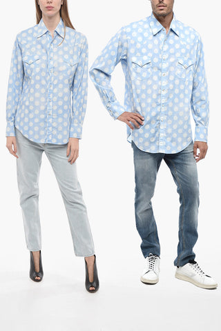 Polka-Dot Shirt UNISEX with Double Pocket