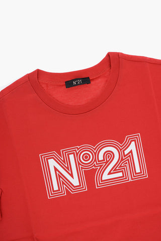 Cotton Crew-neck T-shirt with Logo