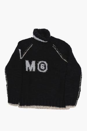 MM6 Rollkragenpullover mit Lurex-Details