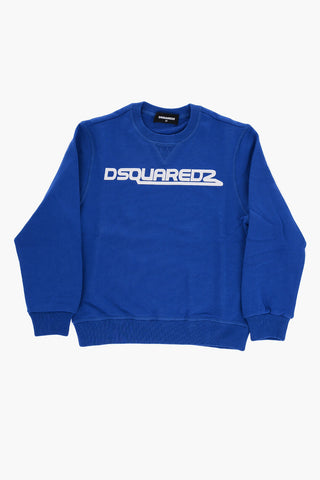 Felpa Girocollo RELAX in Cotone Garzato con Logo Stampato