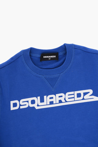 Felpa Girocollo RELAX in Cotone Garzato con Logo Stampato