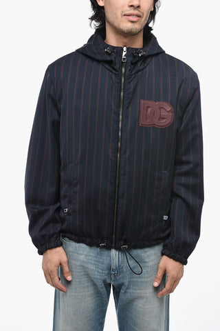 Bomber Double-Face in Pelle con Coulisse