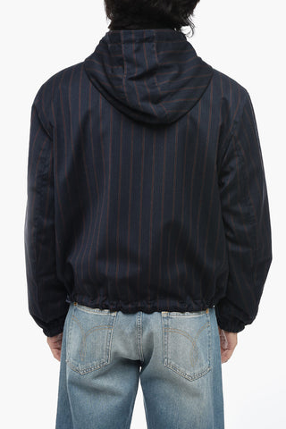 Bomber Double-Face in Pelle con Coulisse