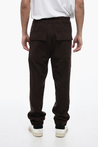Virgin Wool Pants with Drawstring