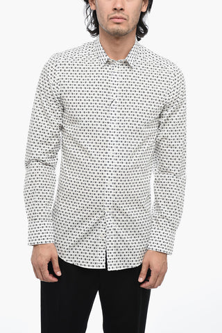 GOLD Cotto Shirt with All-Over Mico Logo Pattern
