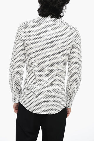 GOLD Cotto Shirt with All-Over Mico Logo Pattern