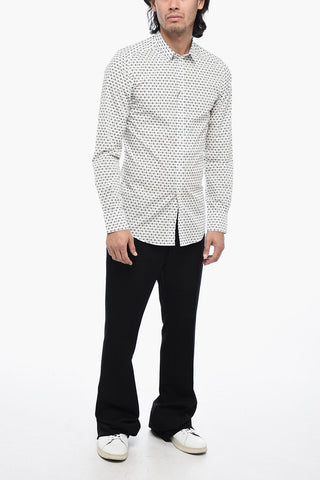 GOLD Cotto Shirt with All-Over Mico Logo Pattern