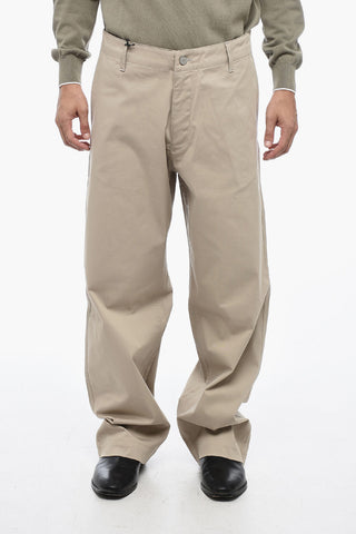 EMPORIO Stretchy Cotton Wide-Leg Pants