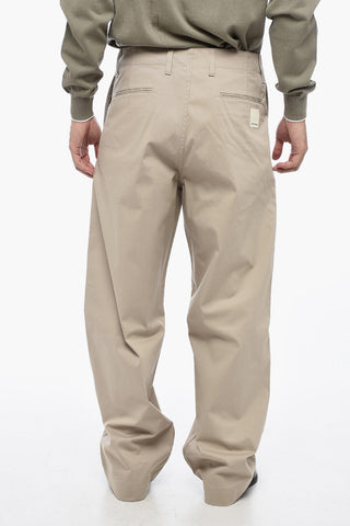 EMPORIO Stretchy Cotton Wide-Leg Pants