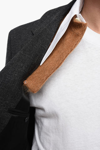 Virgin Wool Blazer with Collar Detail