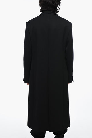 Cappotto Oversize in Lana con Rever a Lancia