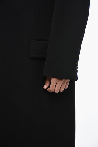 Cappotto Oversize in Lana con Rever a Lancia