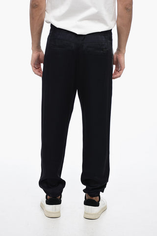 Satin Joggers Pants with Contrasting Trims