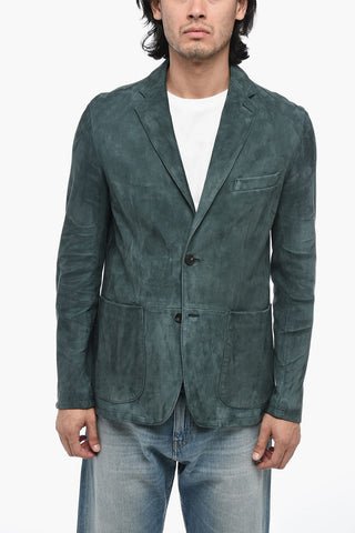 Blazer CARSON aus Veloursleder mit klassischem Revers