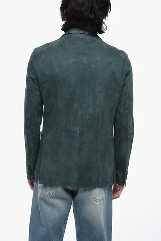 Blazer CARSON aus Veloursleder mit klassischem Revers