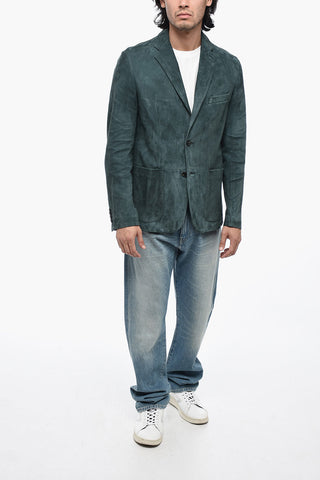 Blazer CARSON aus Veloursleder mit klassischem Revers