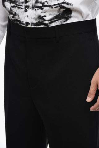 Straight Fit Tailoring Pants with High Waist