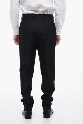 Mohair Wool Blended Pants with Slim Fit