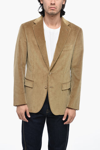 Corduroy Blazer with Notch Lapel