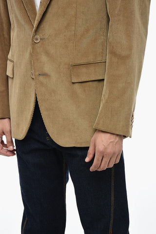 Corduroy Blazer with Notch Lapel