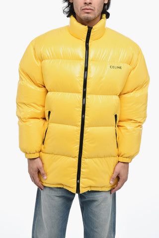 Piumino Oversize con Logo Stampato