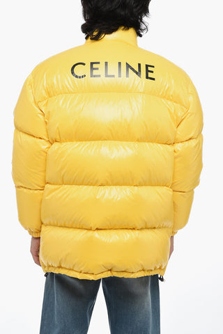 Piumino Oversize con Logo Stampato