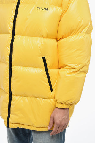 Piumino Oversize con Logo Stampato