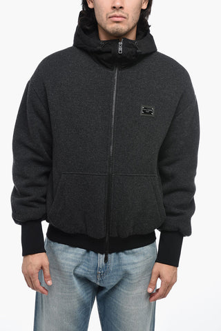 Padded Bomber with Contrasting Hood